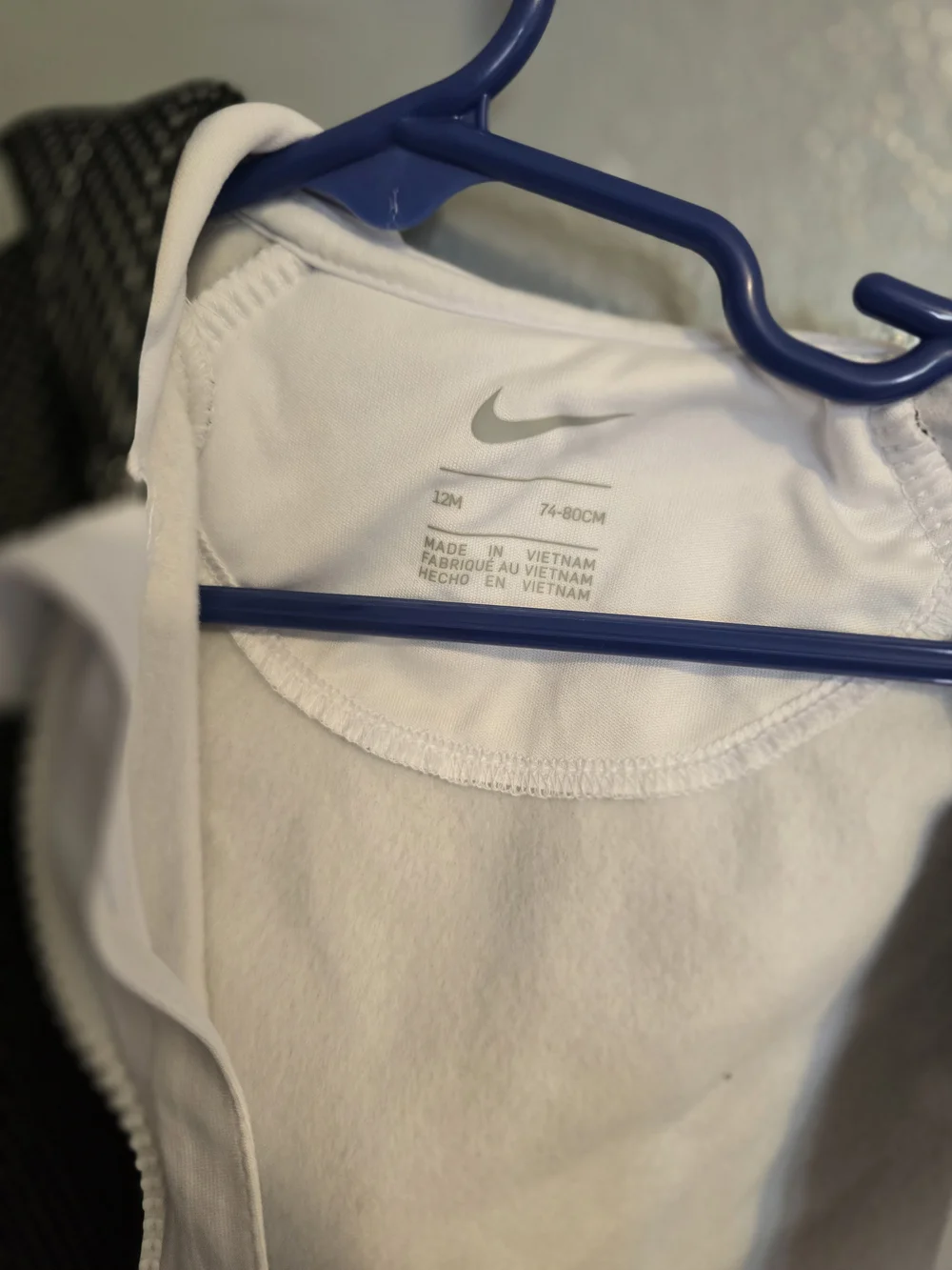 Nike Black & White Infant Hooded Zip One-Piece